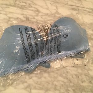 New in bag baby blue GAP breathe wireless bra 34A